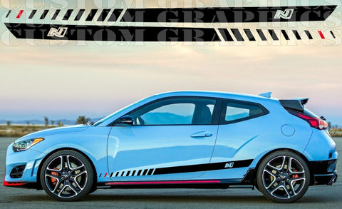 Stripes Compatible with Hyundai Veloster New N1 Design Decal Sticker