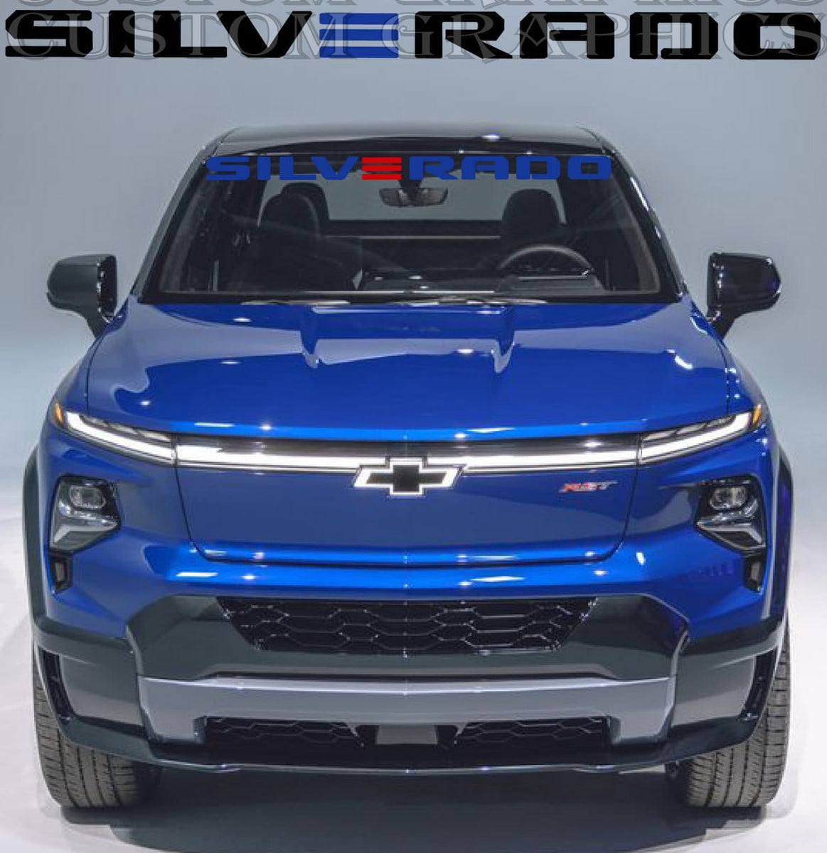 Vinyl Sticker Compatible With Chevrolet Silverado EV RST Window Design vinyl-sticker-compatible-with-chevrolet-silverado-ev-rst-window-design