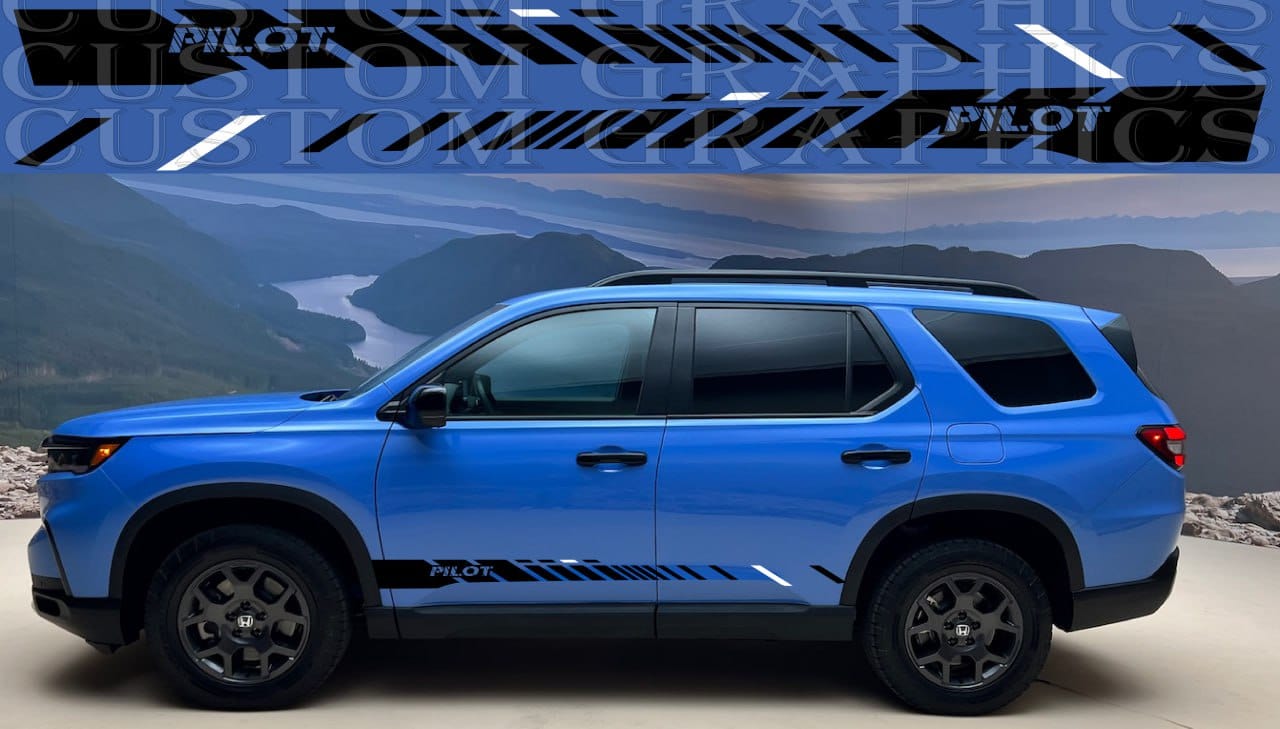 Autocollants compatibles avec le meilleur design de ligne Honda Pilot en vinyle