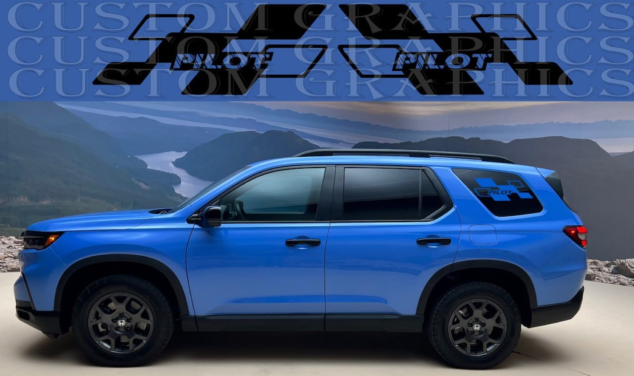 Autocollants compatibles avec le design de la lunette arrière du Honda Pilot en vinyle