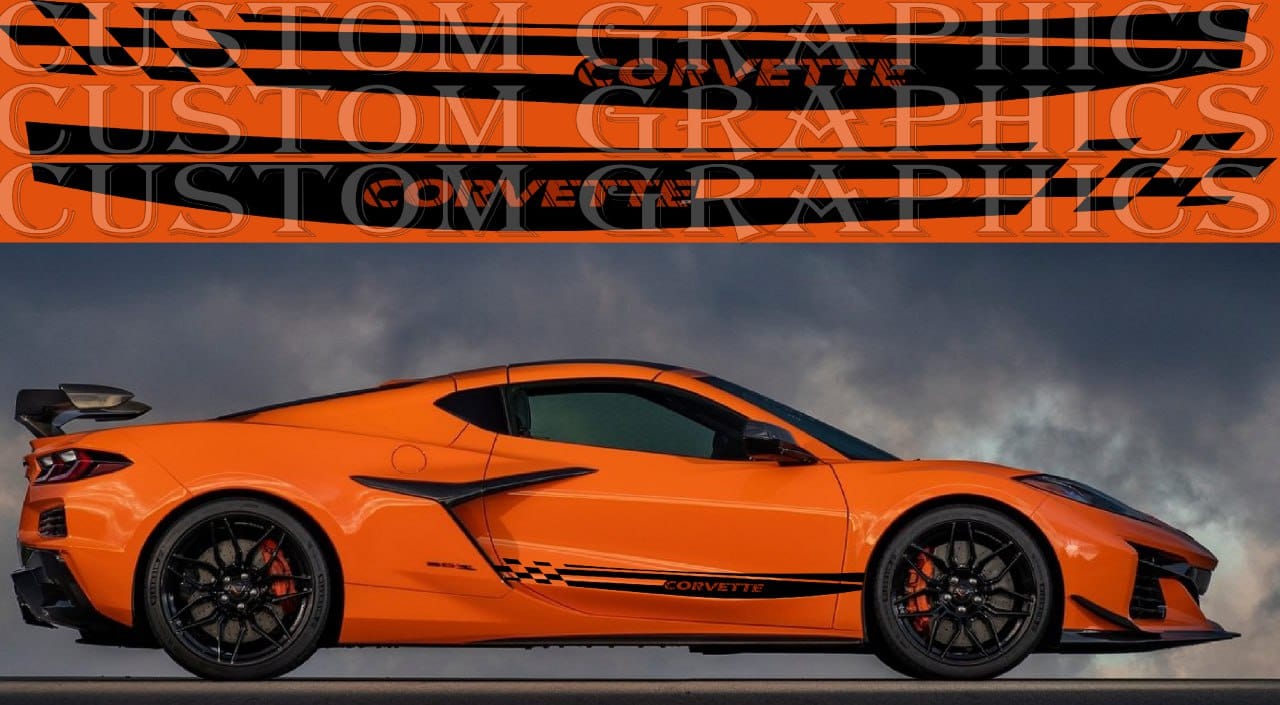 Autocollants compatibles avec le décalque en vinyle de conception de figurine Chevrolet Corvette Z06