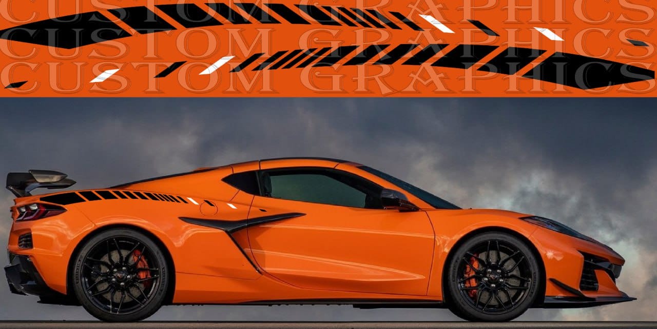 Autocollants compatibles avec Chevrolet Corvette Z06 - Design unique en vinyle