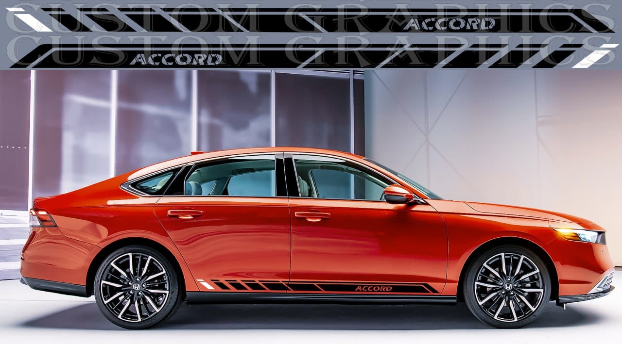 Autocollant en vinyle pour portière latérale de course pour Honda Accord, nouveau design