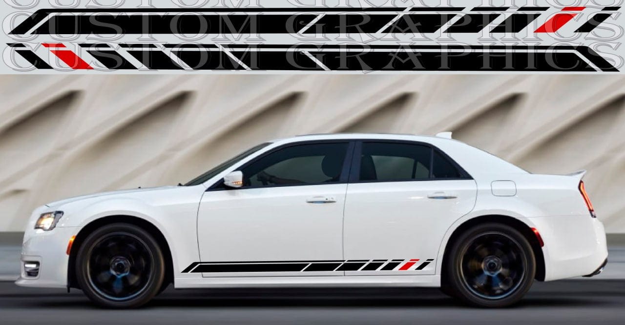 Autocollants en vinyle compatibles avec Chrysler 300 Autocollants en vinyle Kit de carrosserie Style de décalcomanie