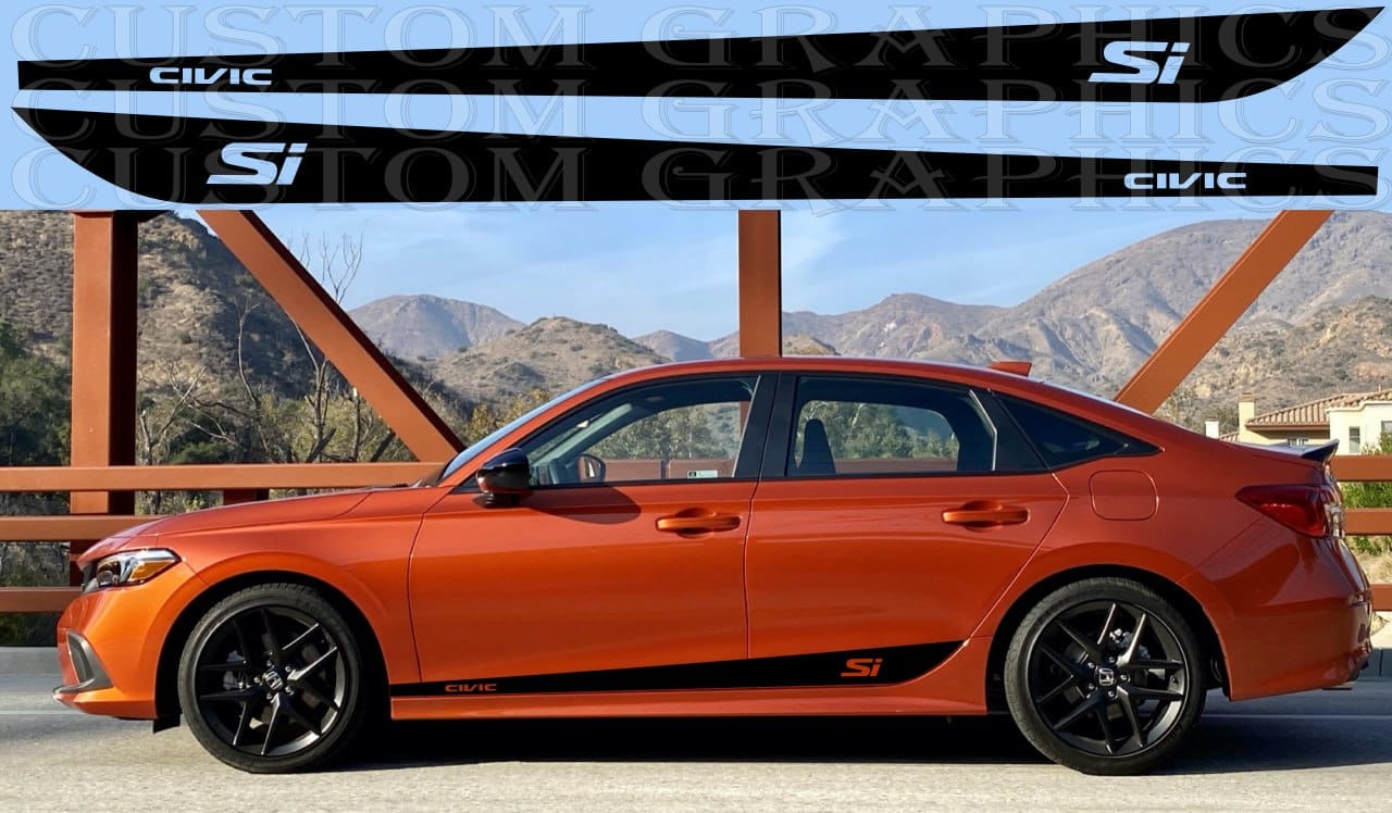 Nouveaux autocollants compatibles avec le kit de carrosserie de style Honda Civic Si