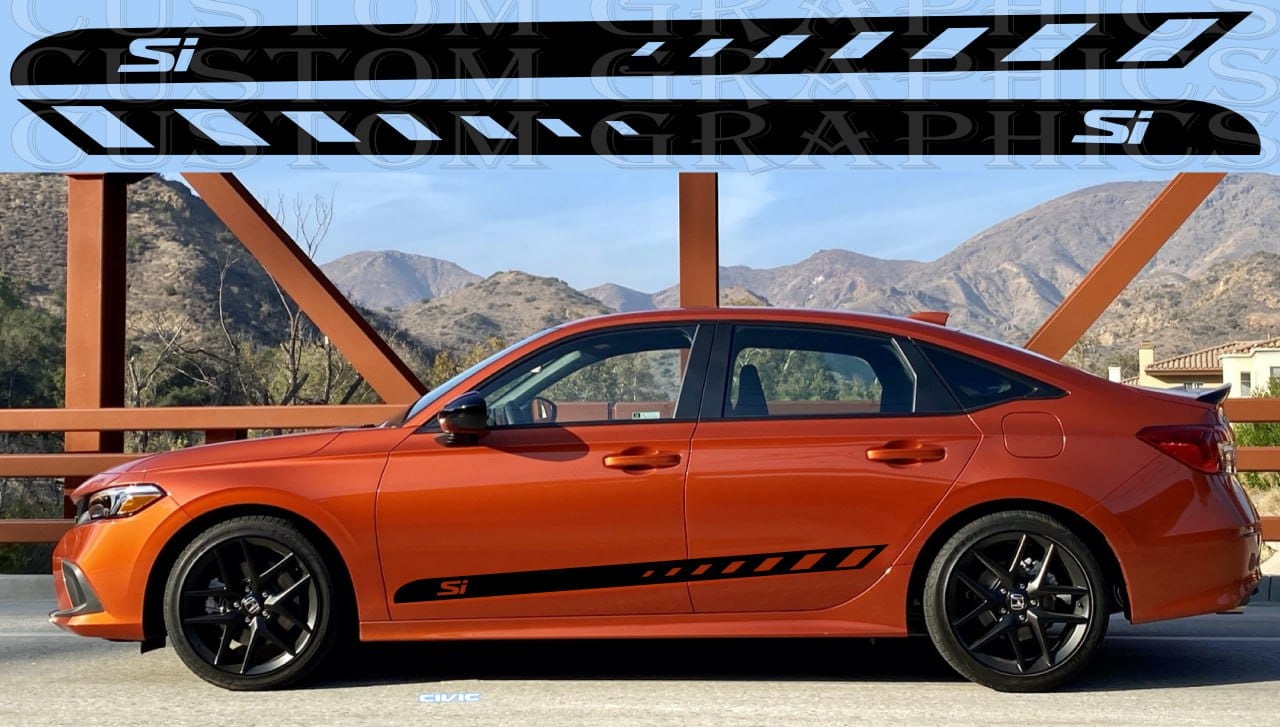 Nouveaux autocollants compatibles avec le kit carrosserie Best Design Honda Civic Si