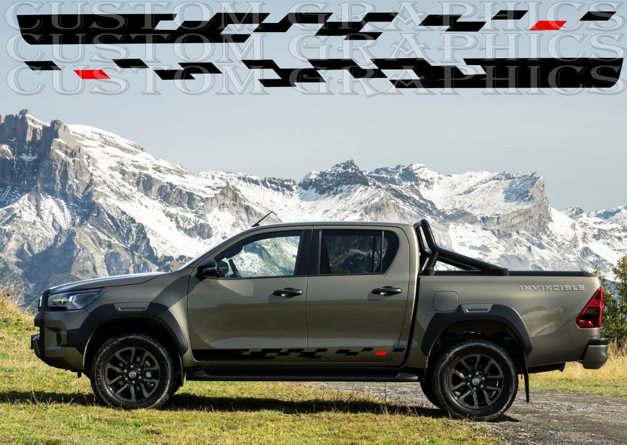 Autocollants en vinyle pour voiture Toyota Hilux Figure Design Body Kit Decal