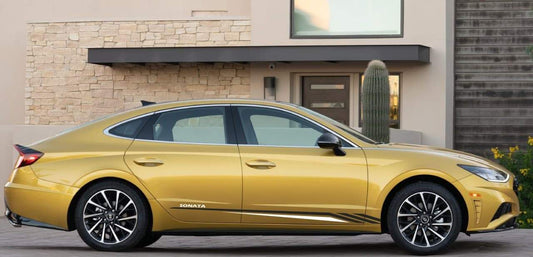 Vinyl Graphics 2 color Best Design Decal Sticker Vinyl Side Racing Stripes for Hyundai Sonata