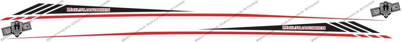 2 Color Decal Sticker Vinyl Side Racing Stripes for Audi A7