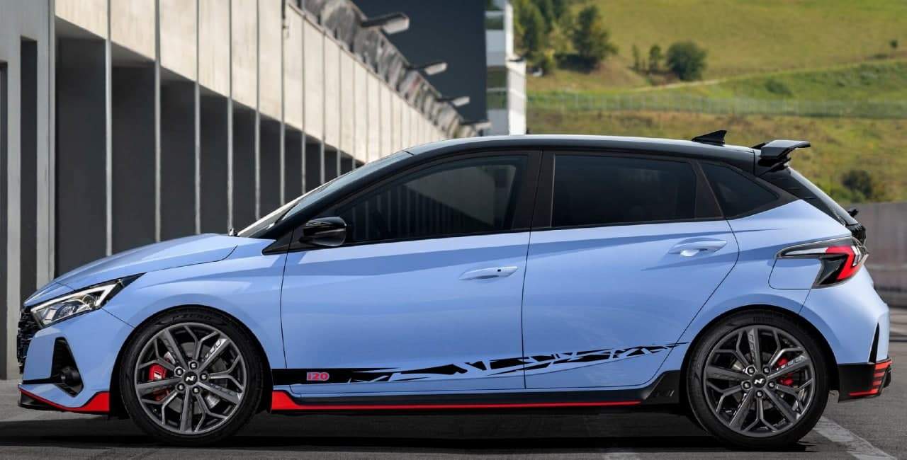 Vinyl Graphics 2 color Graphic ELEGANT design Vinyl Stickers Compatible with Hyundai I20