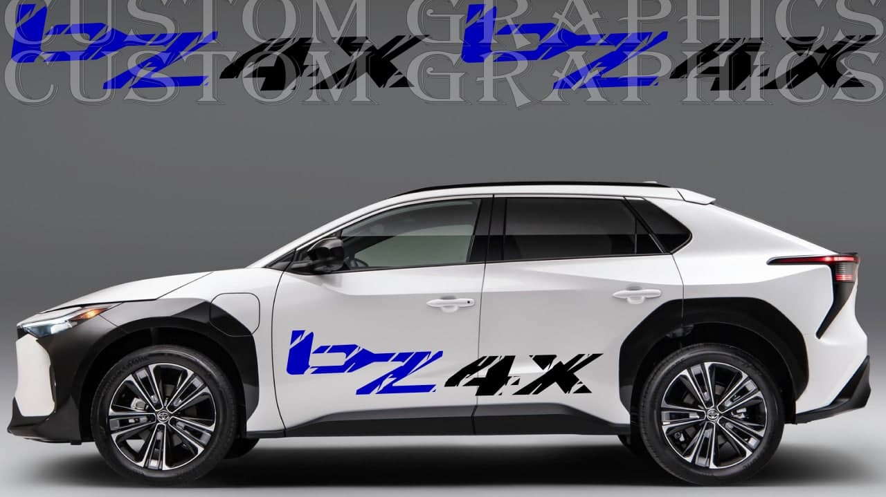 Vinyl Graphics 2 color New Design Vinyl Stripes Compatible With Toyota BZ4X 2022