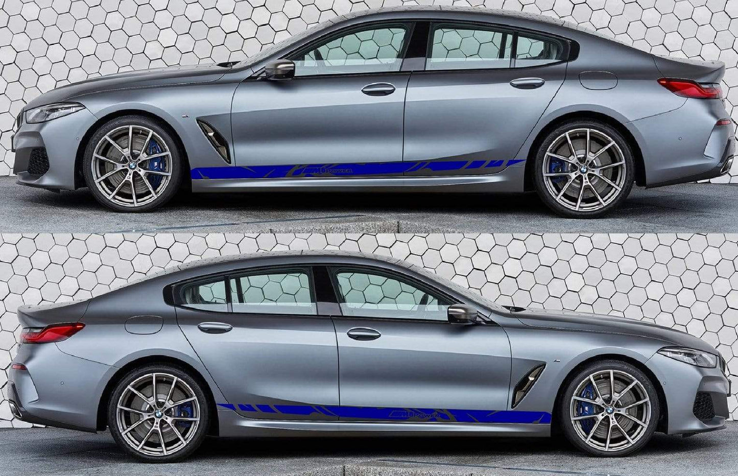 2x Decal Sticker Vinyl Racing Stripes for BMW M8 - Brothers-Graphics