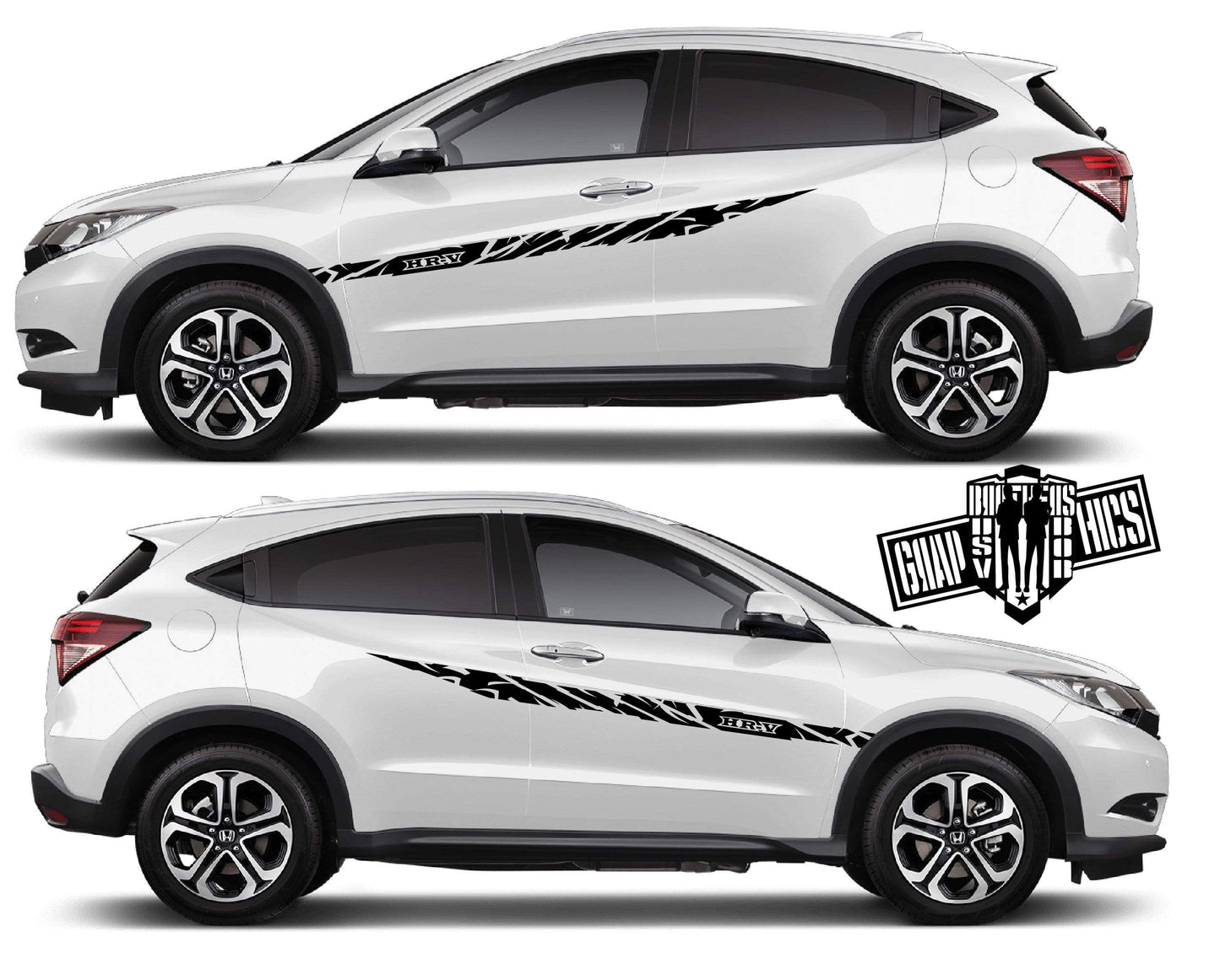 2x Decal Sticker Vinyl Side Racing Stripes for Honda HR-V - Brothers-Graphics