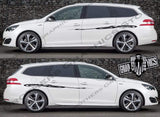 2x Decal Sticker Vinyl Side Racing Stripes for Peugeot 308 SW - Brothers-Graphics