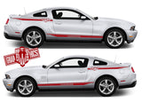 4x Custom Racing Line Stickers Car Side Vinyl Stripes For Ford Mustang - Brothers-Graphics