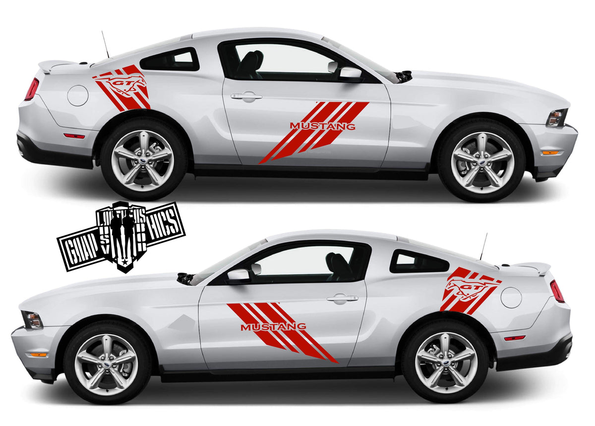 Kit Stickers Bande Simple Liseret Double de Ford Mustang