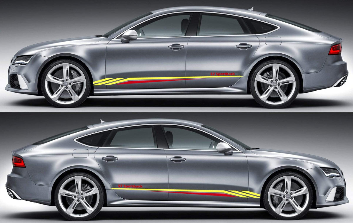 Custom Stickers Racing Stripes For AUDI A7 decals – Brothers Graphics