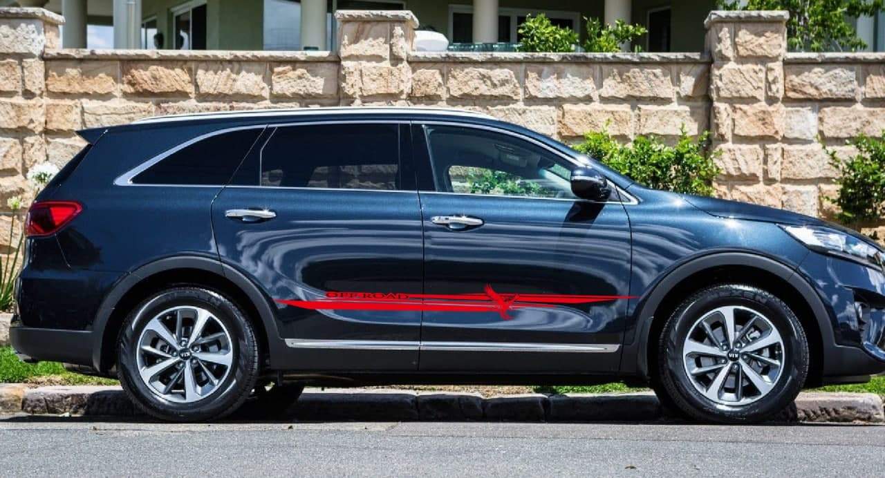 Vinyl Graphics Best Line Eagle design Decal Sticker Vinyl Side Racing Stripes Compatible with Kia Sorento