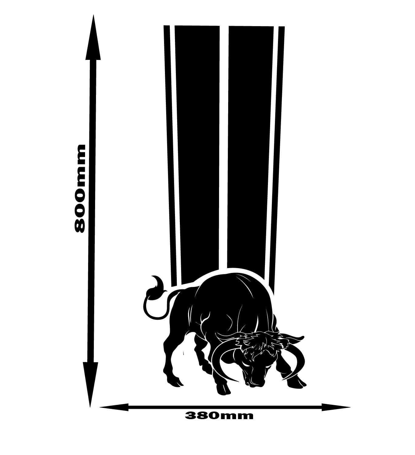 Vinyle design BULL | Autocollants universels pour capot | Autocollants graphiques pour capot