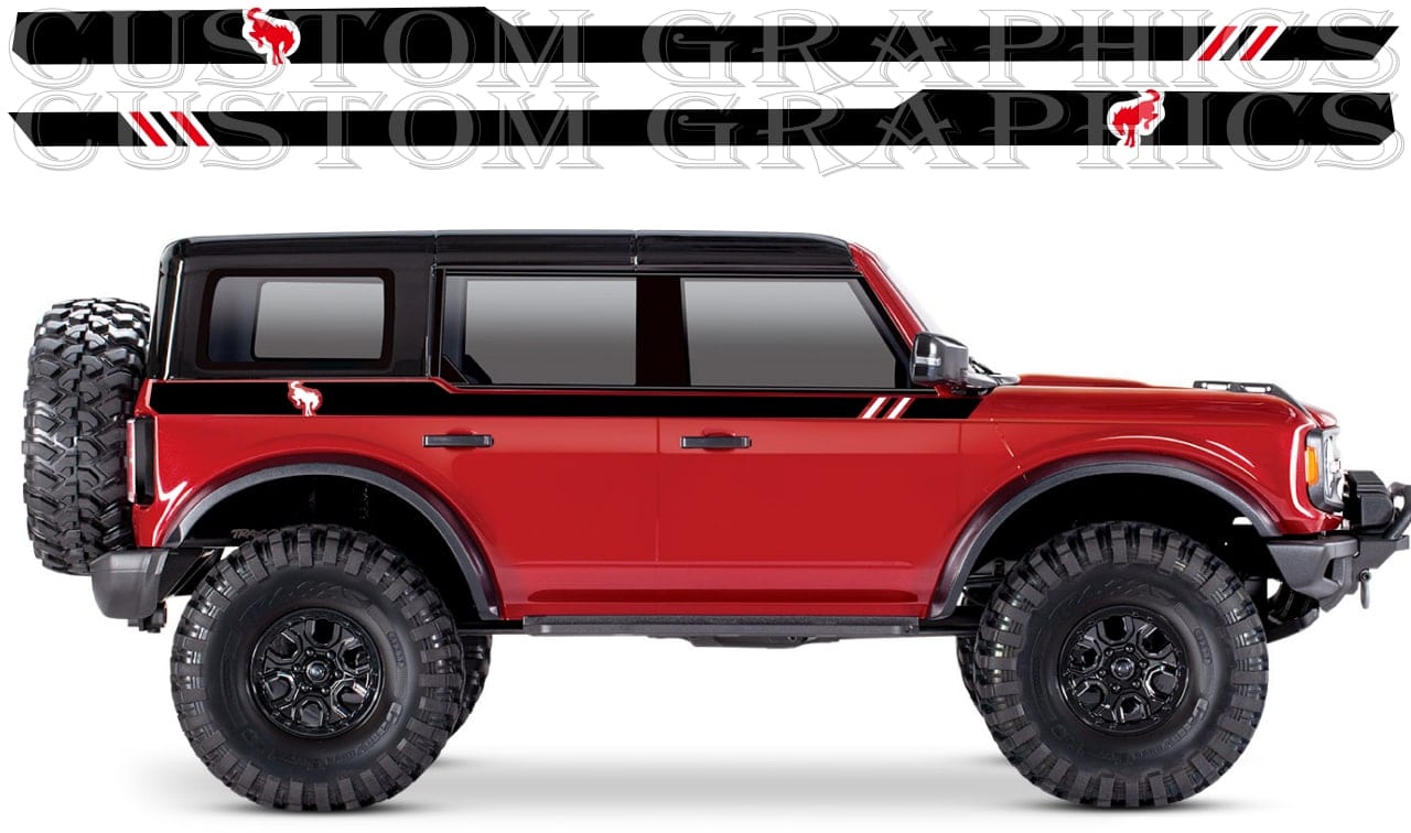 Vinyl Graphics Compatible With Ford Bronco Traxxas 4 doors Stickers Decals Man Design
