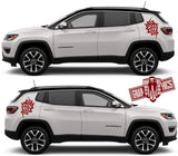 Custom Door Decal Vinyl Racing Stripe Stickers For Jeep Compass - Brothers-Graphics
