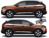 Custom Door Decal Vinyl Racing Stripe Stickers For Peugeot 3008 - Brothers-Graphics