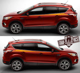 Custom Racing Decal Sticker Side Door Stripe Stickers For Ford KUGA - Brothers-Graphics