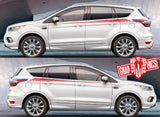 Custom Racing Decal Sticker Side Door Stripe Stickers For Ford KUGA - Brothers-Graphics