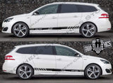 Custom Racing Decal Sticker Side Door Stripe Stickers For Peugeot 308 SW - Brothers-Graphics