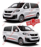 Custom Racing Decal Sticker Side Door Stripe Stickers For Peugeot Traveller - Brothers-Graphics