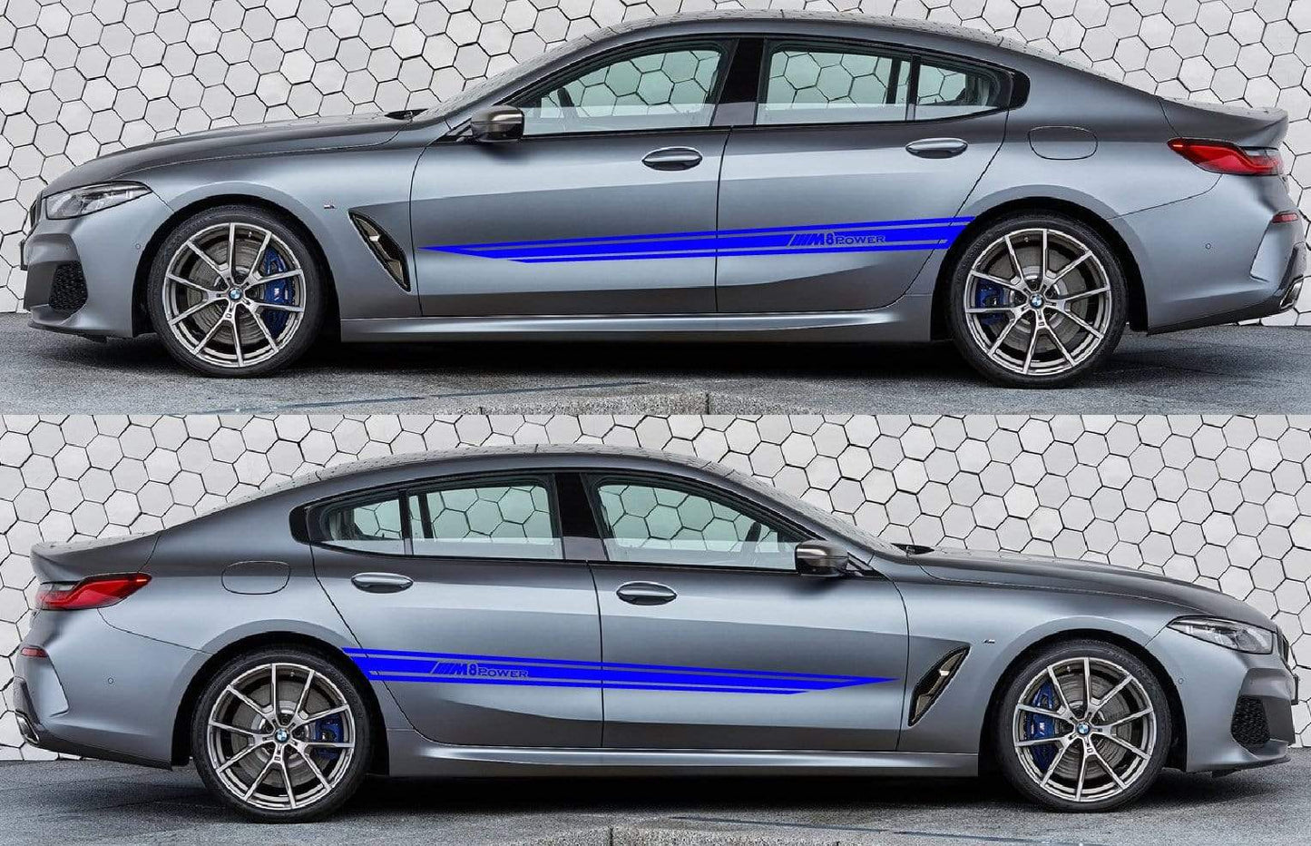 Customized Vinyl Decal Racing Stripes For BMW M8 bmw m racing stripes - Brothers-Graphics