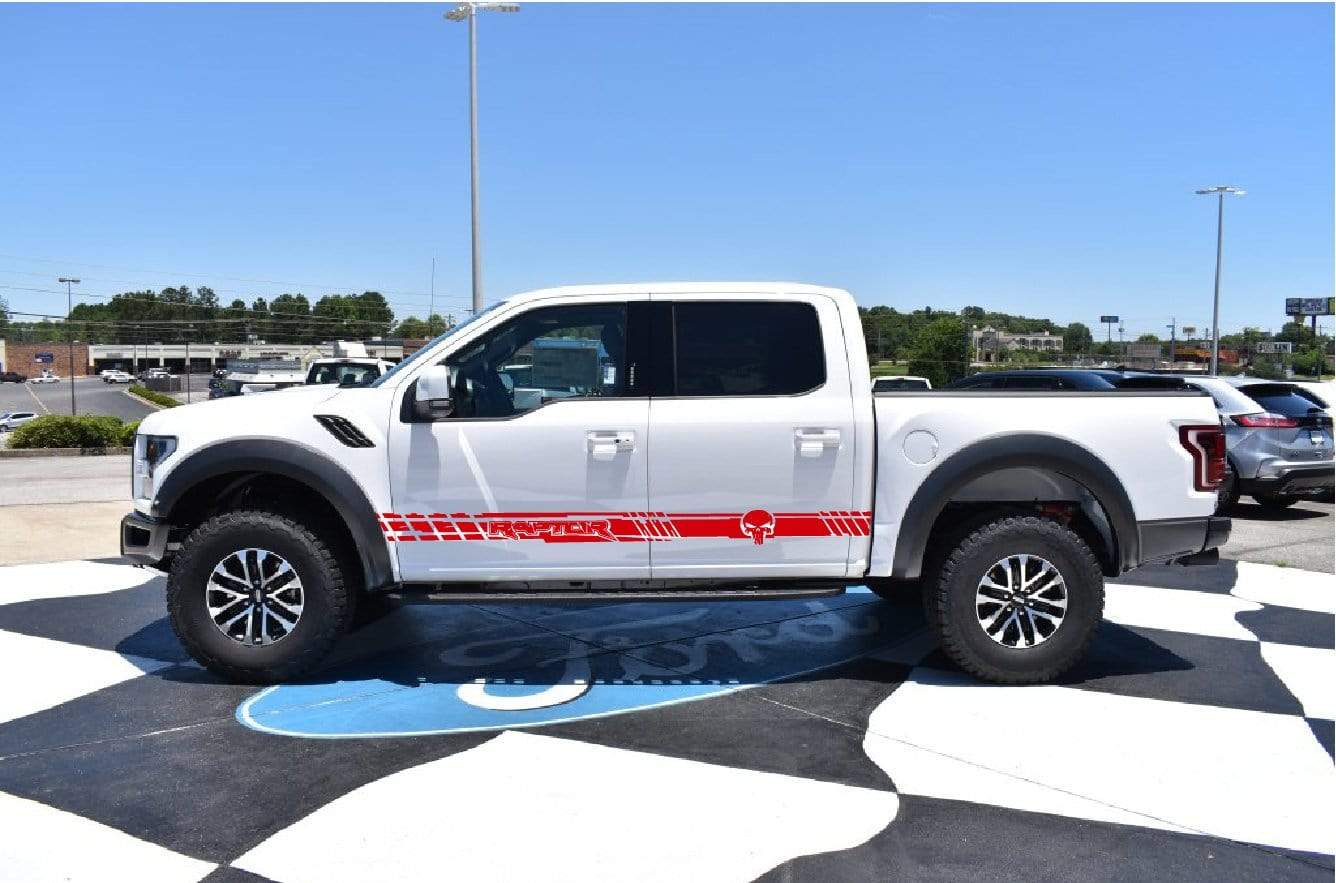 Autocollant en vinyle pour bandes latérales de course pour Ford F-150 Raptor SVT