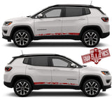 Decal Sticker Vinyl Side Racing Stripes for Jeep Compass - Brothers-Graphics