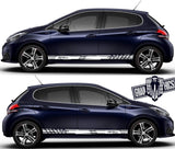 Decal Sticker Vinyl Side Racing Stripes for Peugeot 208 - Brothers-Graphics