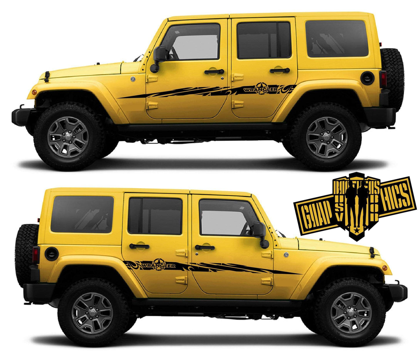 Decals Vinyl Racing Stripe Stickers For Jeep Wrangler - Brothers-Graphics