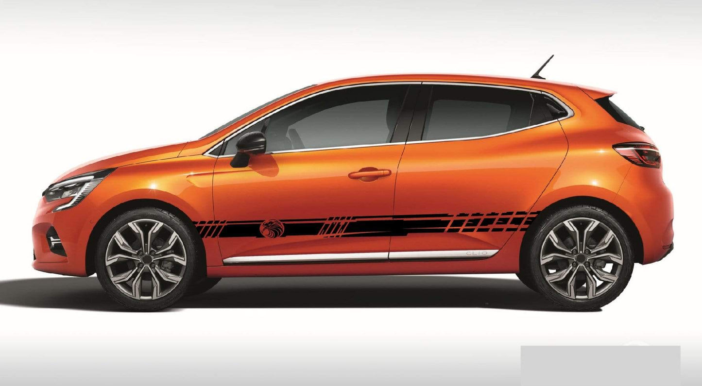 Autocollants graphiques Eagle Racing Stripes pour Renault Clio autocollants de voiture Renault Clio