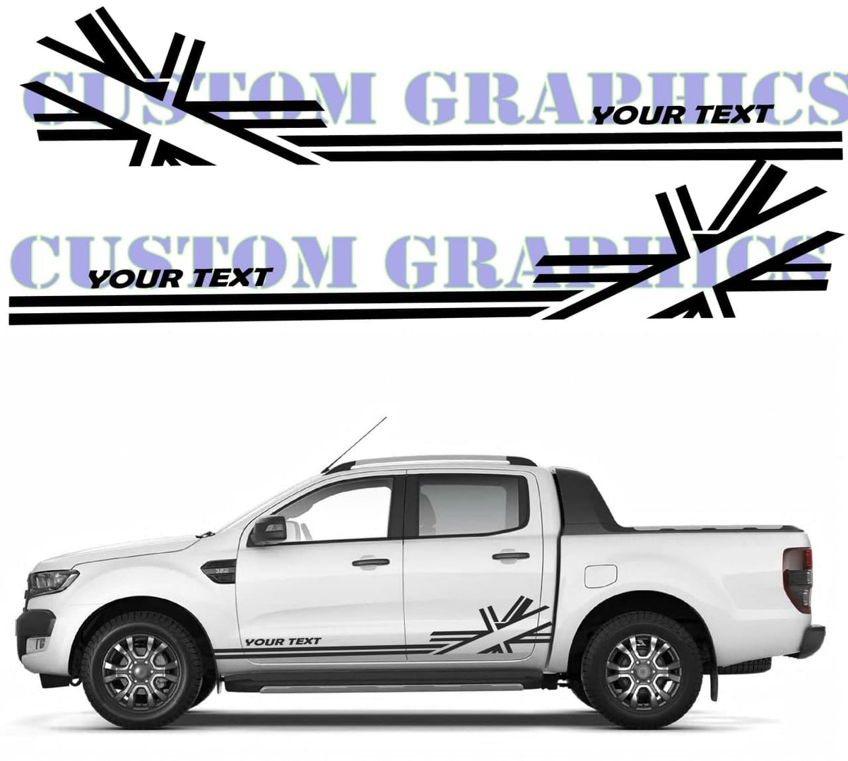 England Line graphic universal sticker decal Kit for Car Any Vehicle