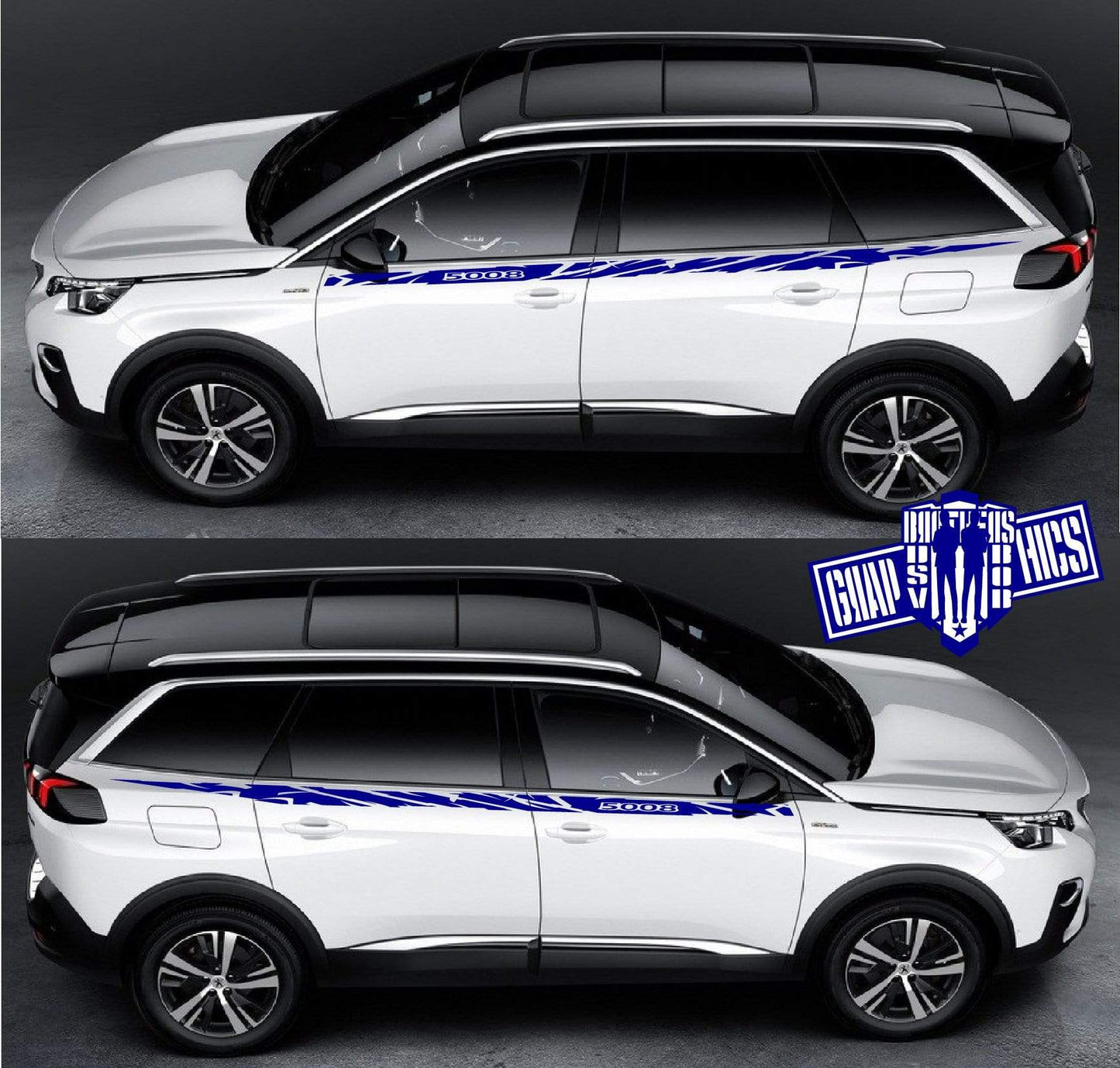 Graphics Sticker Car Side Vinyl Stripes For Peugeot 5008 - Brothers-Graphics