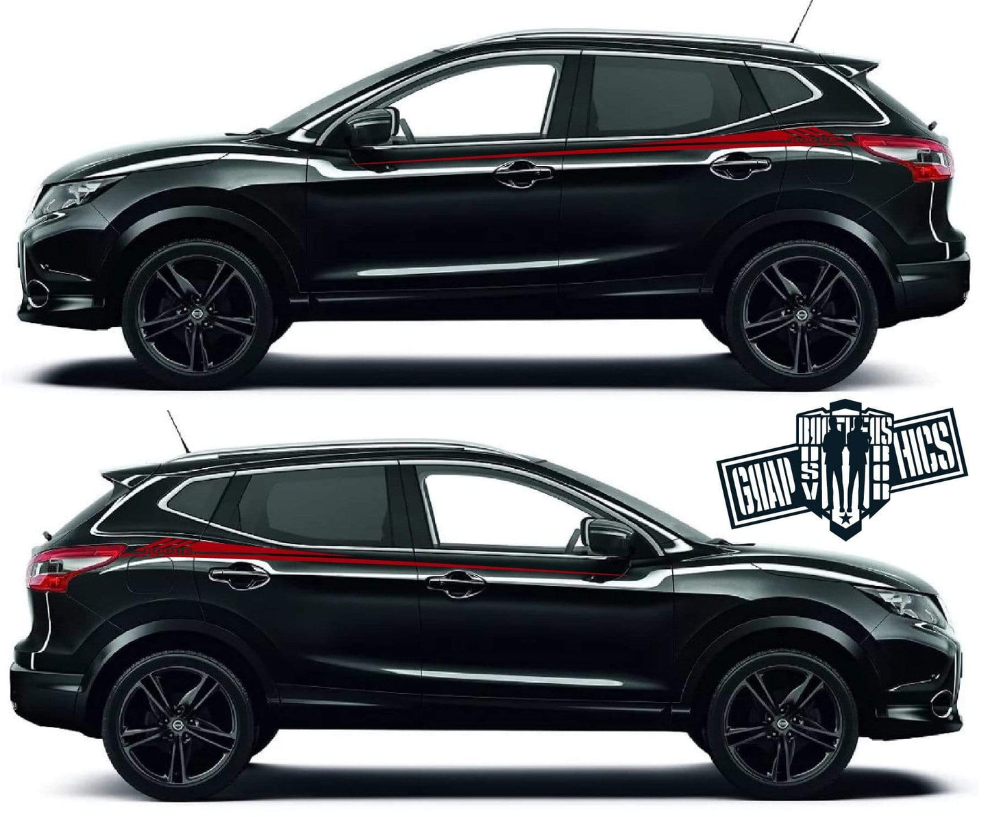 Graphics Sticker Door Side Vinyl Stripes For Nissan Rogue - Brothers-Graphics