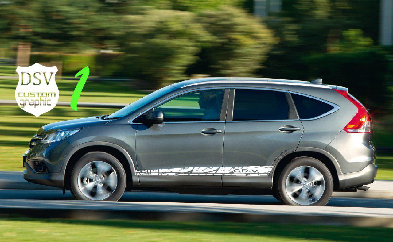 Autocollants latéraux de voiture de course à rayures pour Honda CR-V