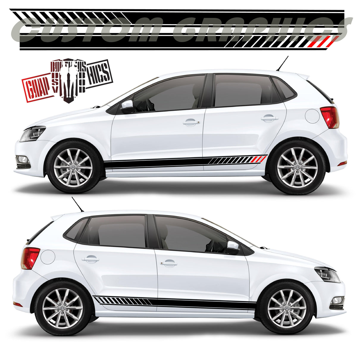 NEW CLASSIC design decal vinyl decal Compatible with VW Polo gift car