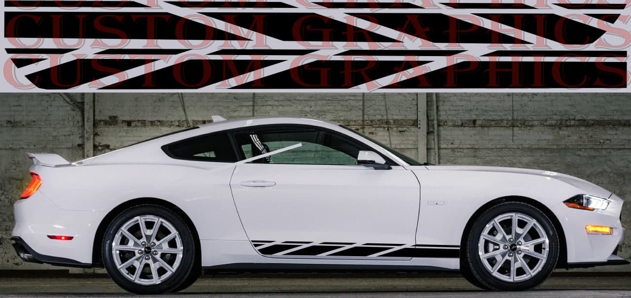 Vinyl Graphics New Design Racing Line Sticker Special Made For Ford Mustang