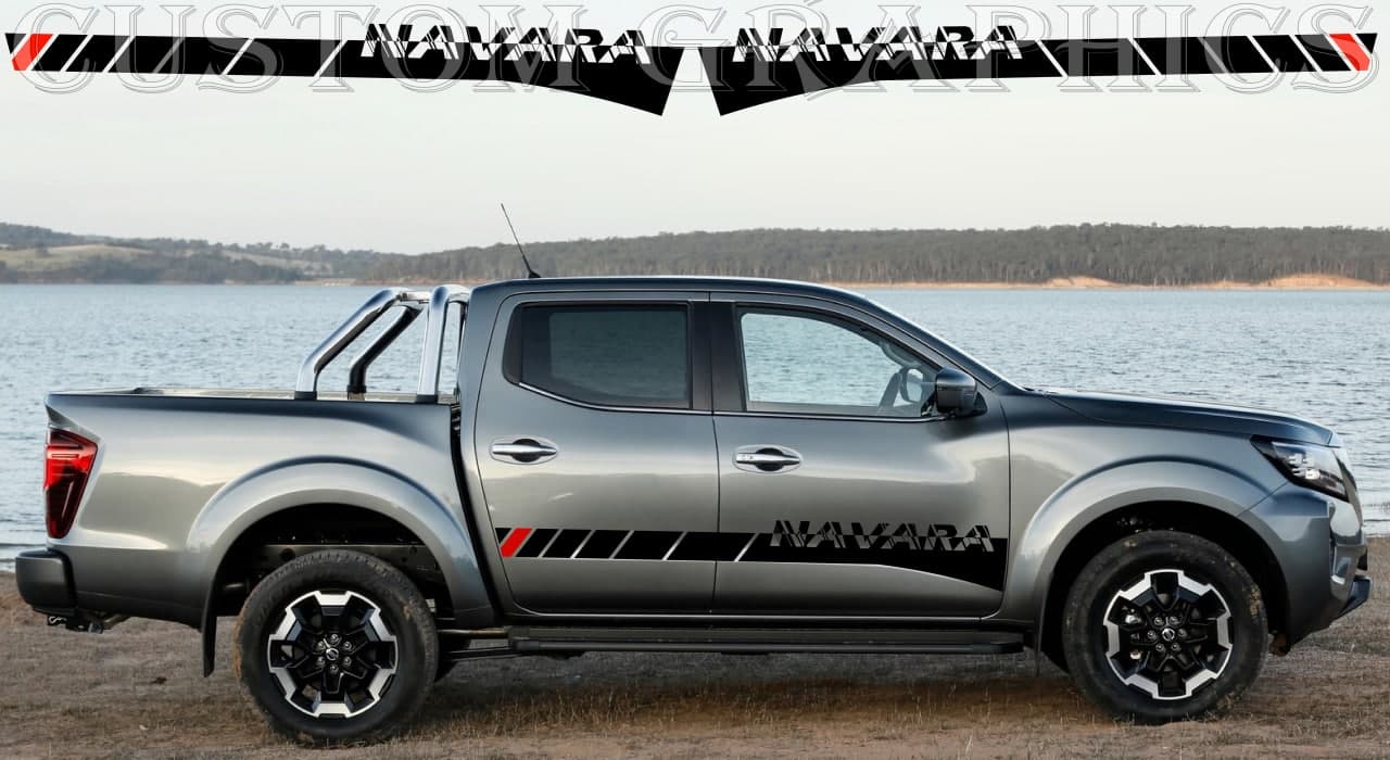 Vinyl Graphics New Logo Line Design Vinyl Stripes Compatible With Nissan Navara 2002-2022