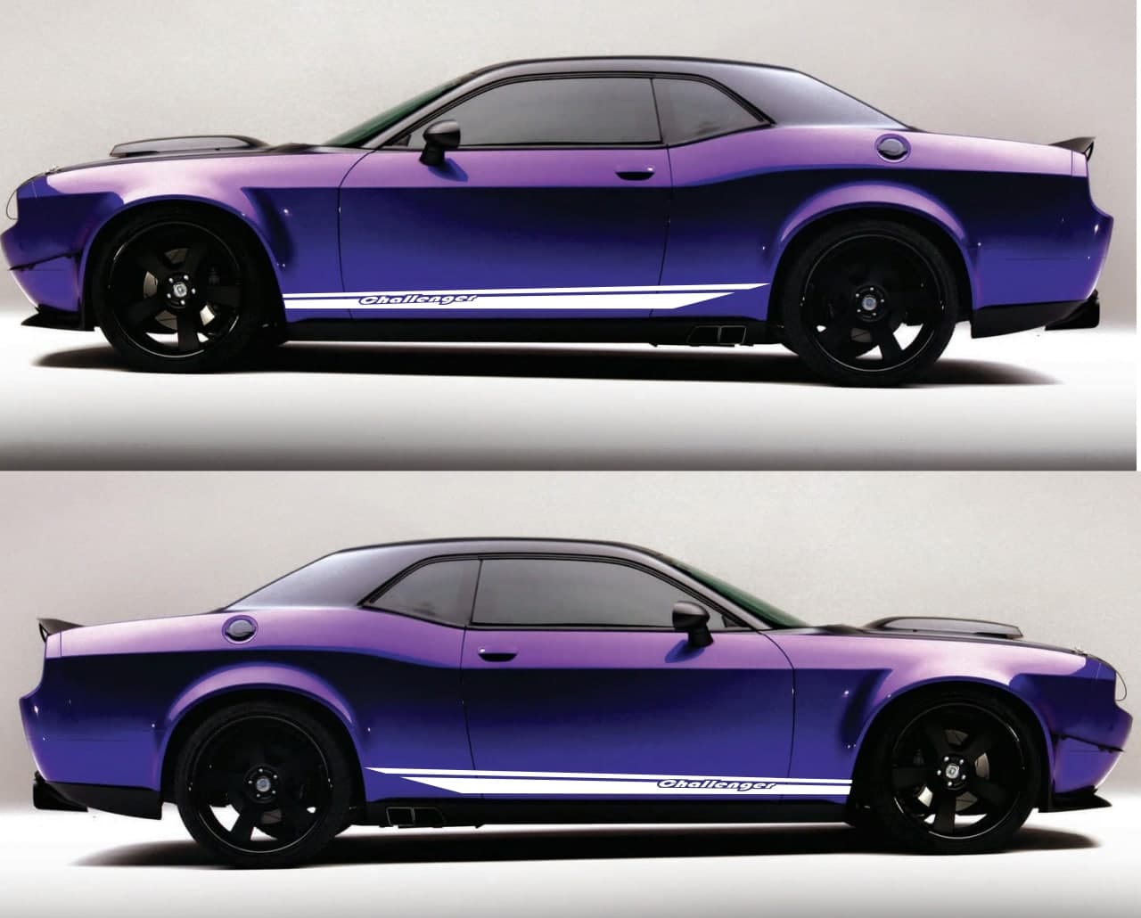 Vinyl Graphics New man Racing Decal Sticker Compatible with Dodge Challenger SRT