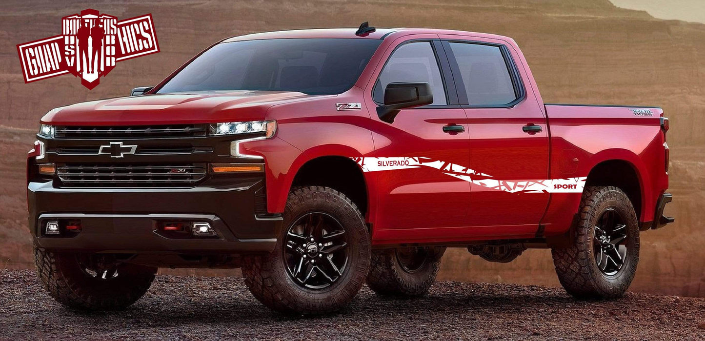 Racing Graphics Sticker Car Vinyl Stripes Fit Chevrolet Silverado 2002-2021 - Brothers-Graphics