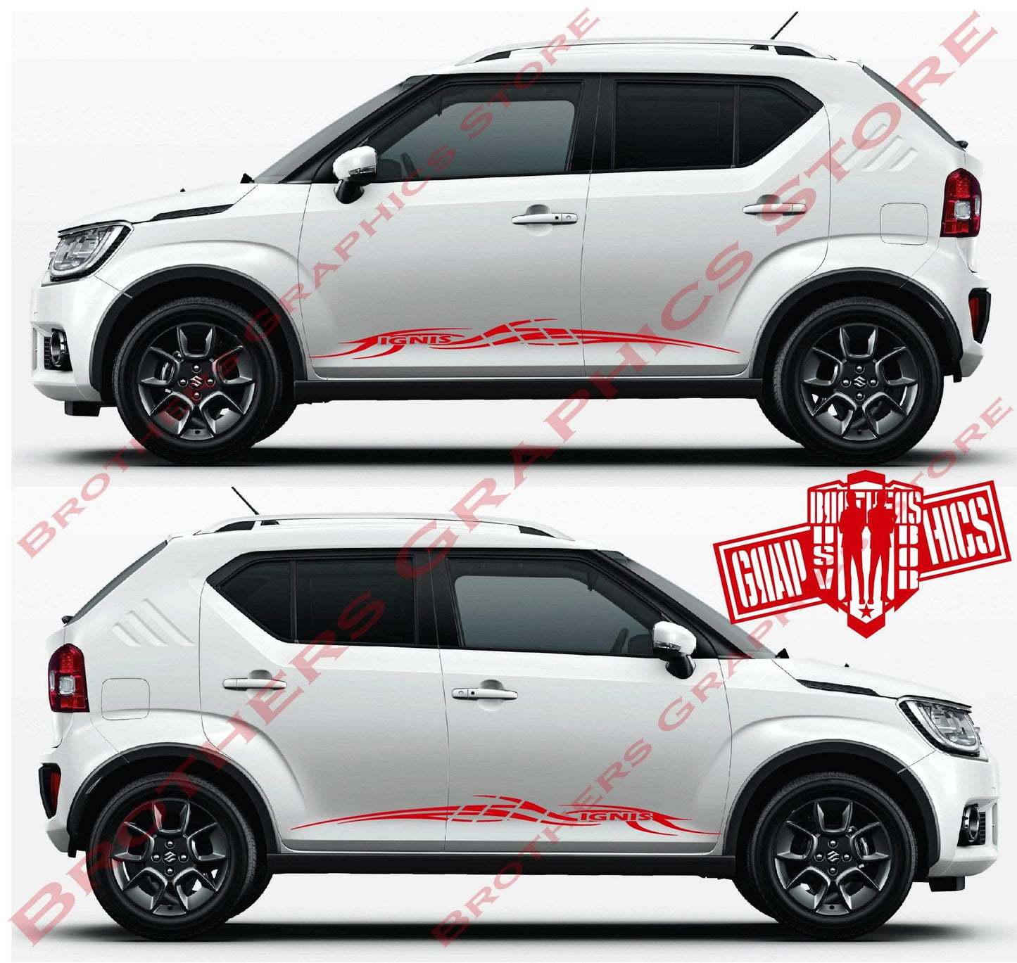 Racing Graphics Sticker Car Vinyl Stripes For Suzuki Ignis - Brothers-Graphics