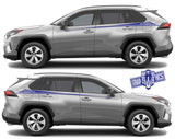 Racing Line Sticker Car Side Vinyl Stripe For Toyota Rav4 - Brothers-Graphics