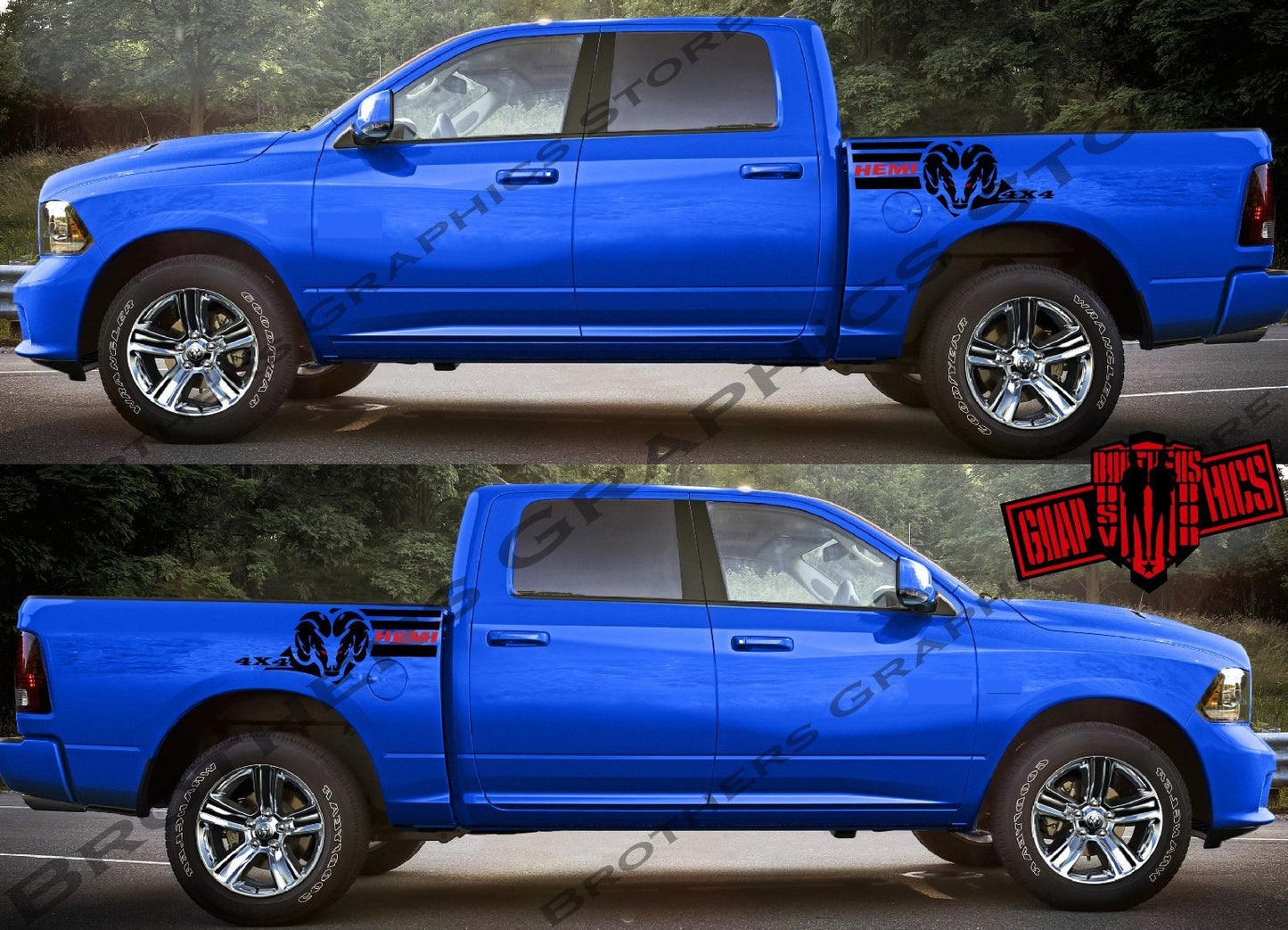 Autocollants Ram 1500 | Autocollants Dodge Ram pour camions | Autocollants Dodge pour Dodge Ram