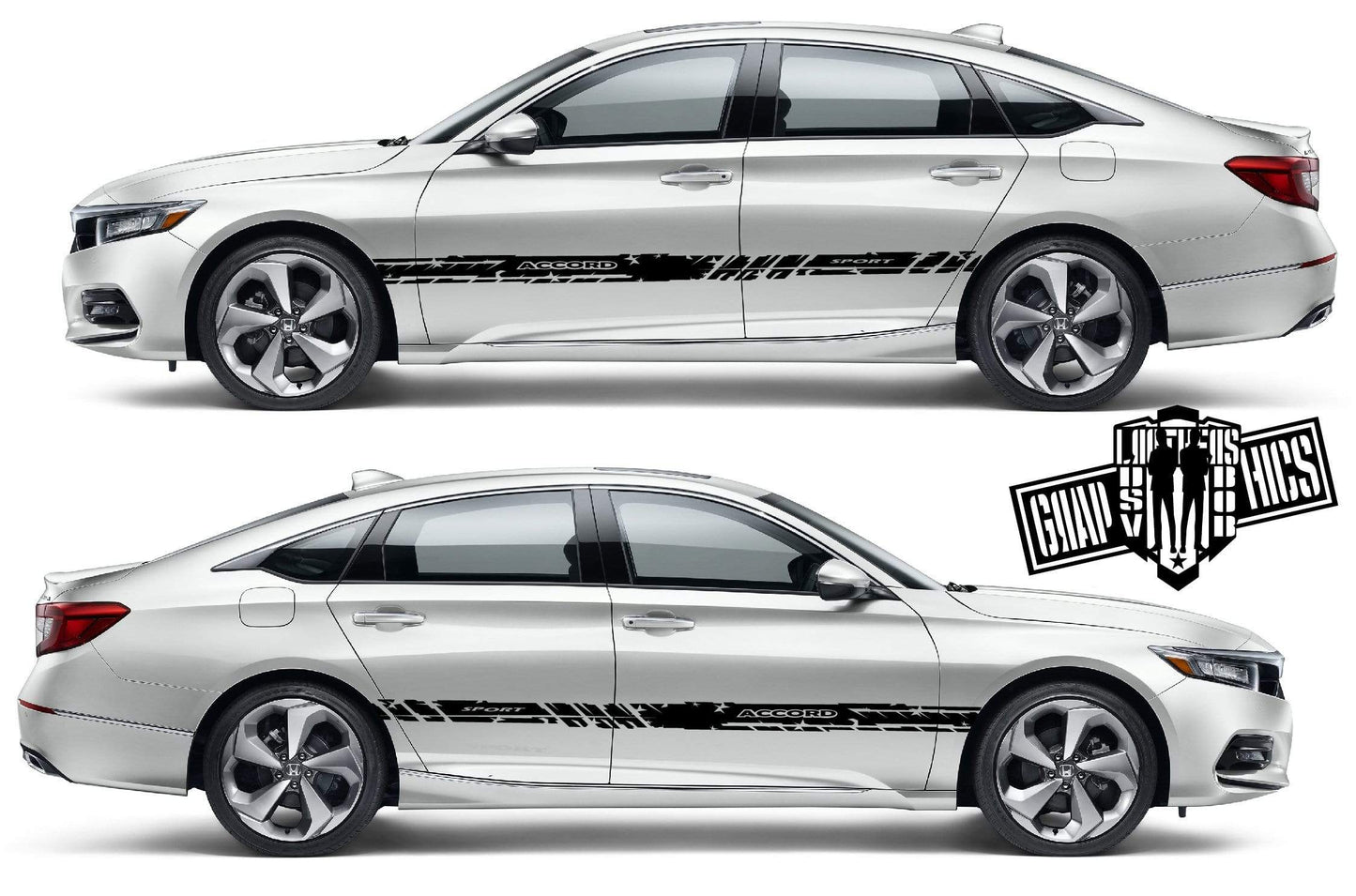 Side Door Racing Stripes for Honda Accord - Brothers-Graphics