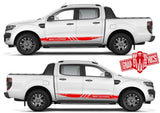 Side door stripe vinyl decal graphic sticker Kit for Ford Ranger - Brothers-Graphics